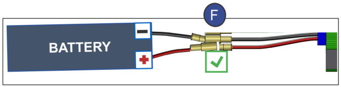 Battery positive connected