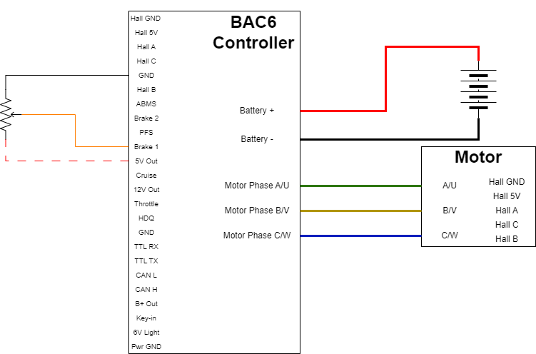Regen brake wiring example