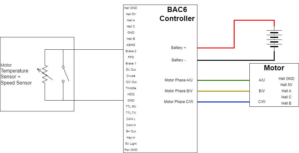 motor temperature sensor and speed on a single input
